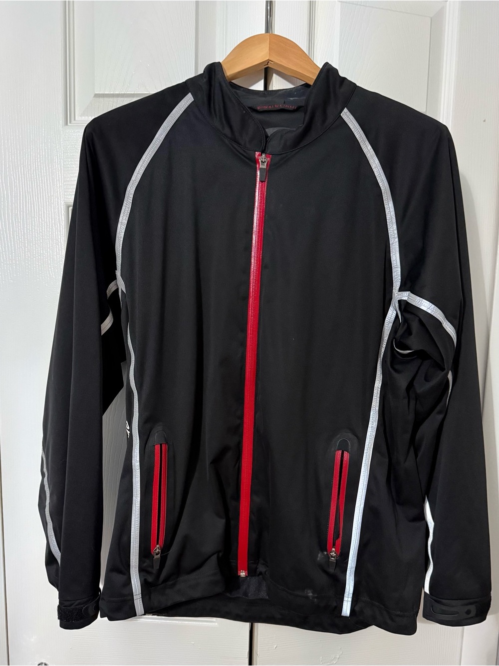 Women’s Sunice Golf Rain Jacket with Red Zip Accents